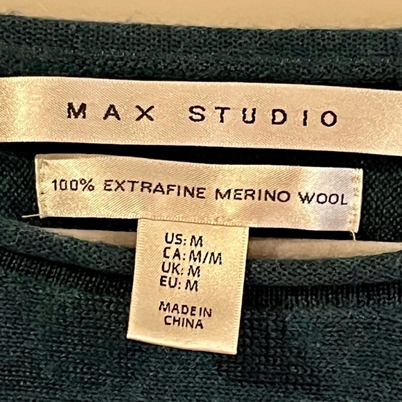 Max Studio Merino Wool Tunic Sweater | Size Medium - Picture 3 of 6